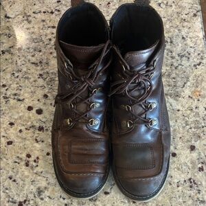 Harley-Davidson Men's Brown Leather riding Boots side zipper. Size 11